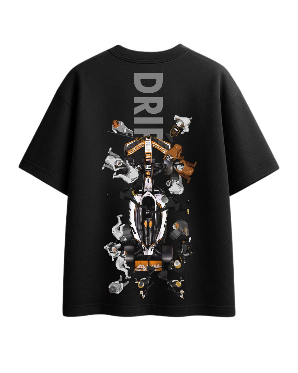 Motorsport Pitstop Oversized T-Shirt Black