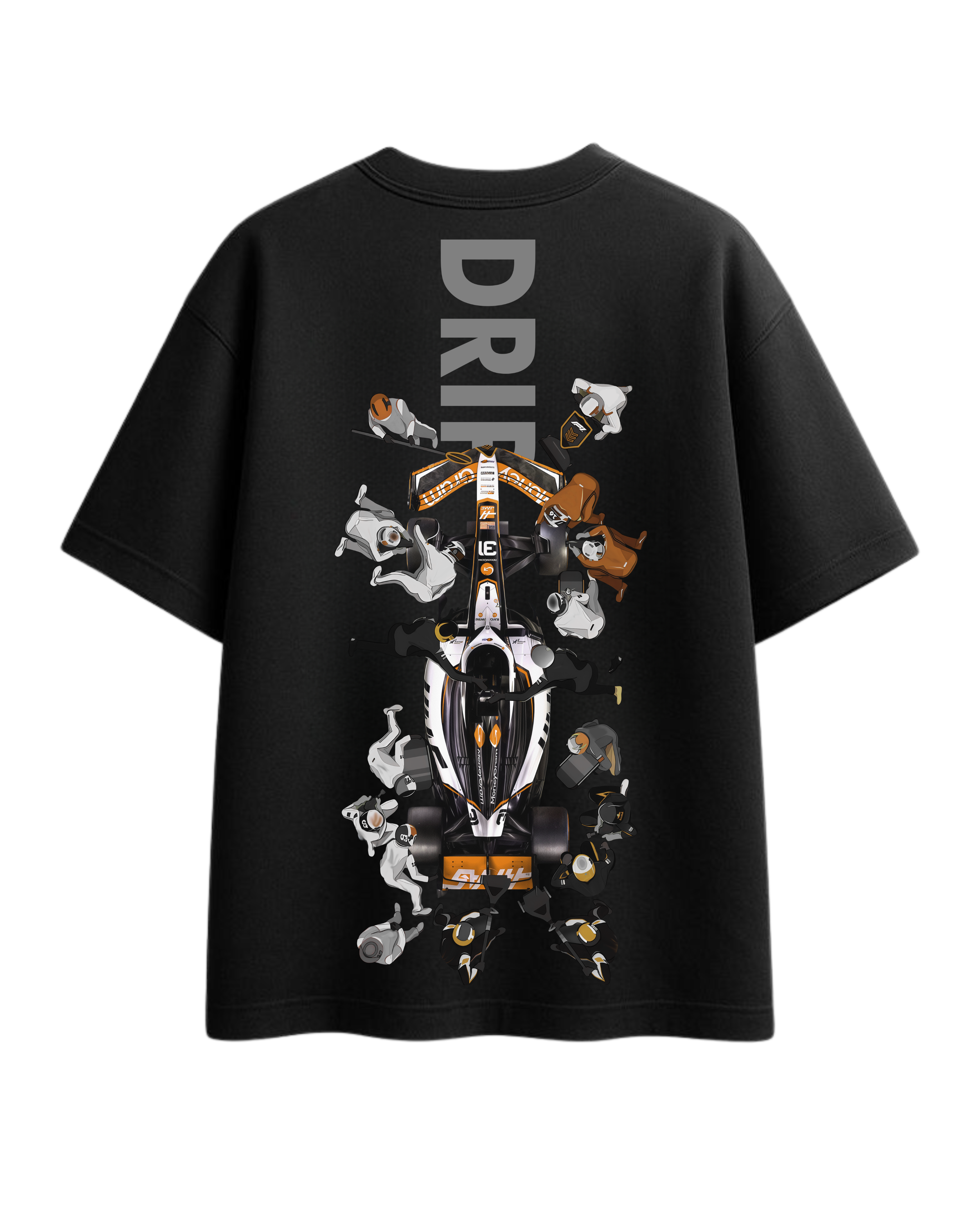 Motorsport Pitstop Oversized T-Shirt Black
