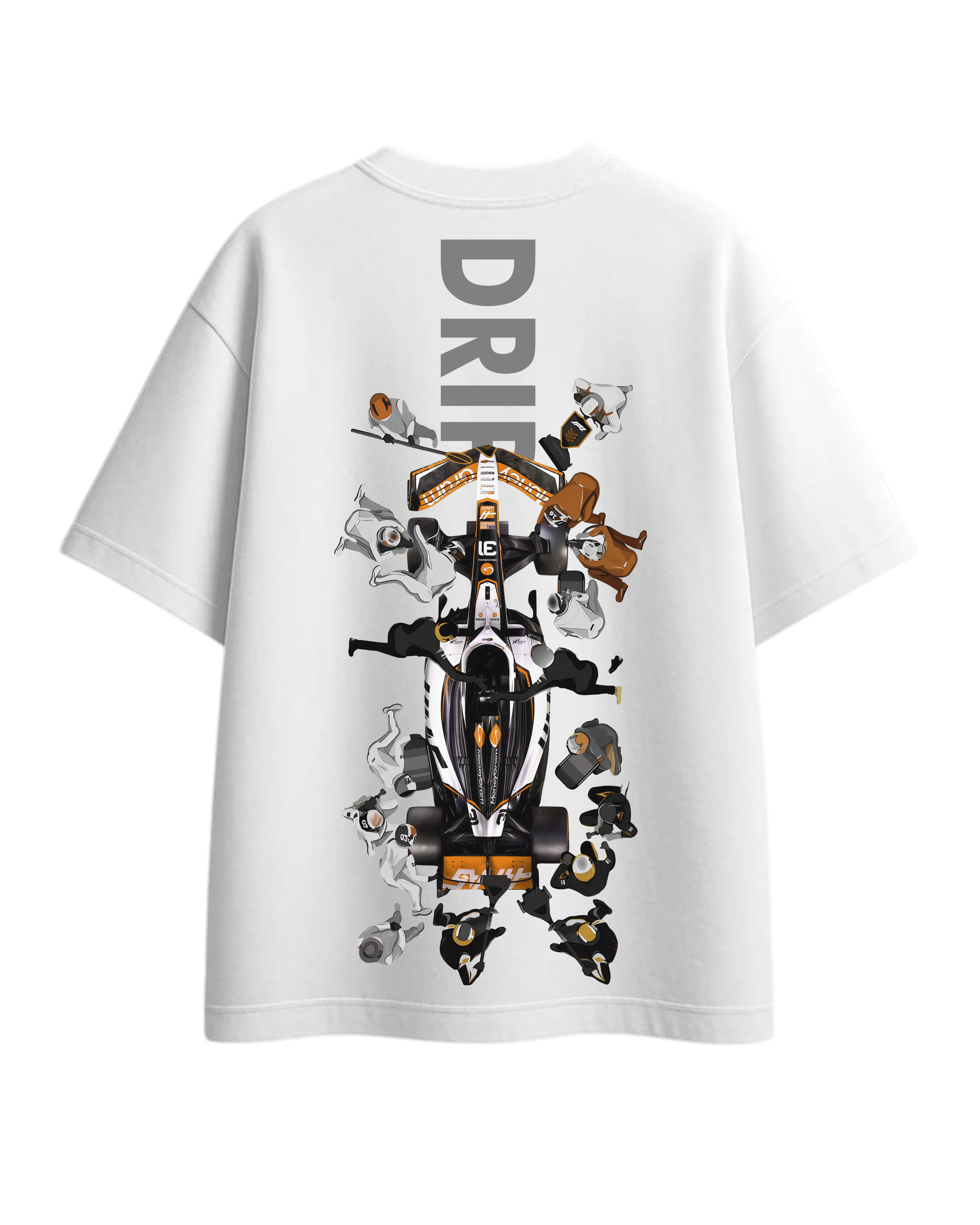 Motorsport Pitstop Oversized T-Shirt White
