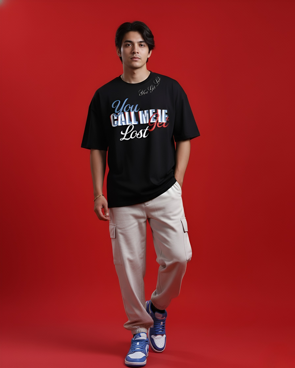 Call Me If You Get Lost Oversize T-Shirt Black