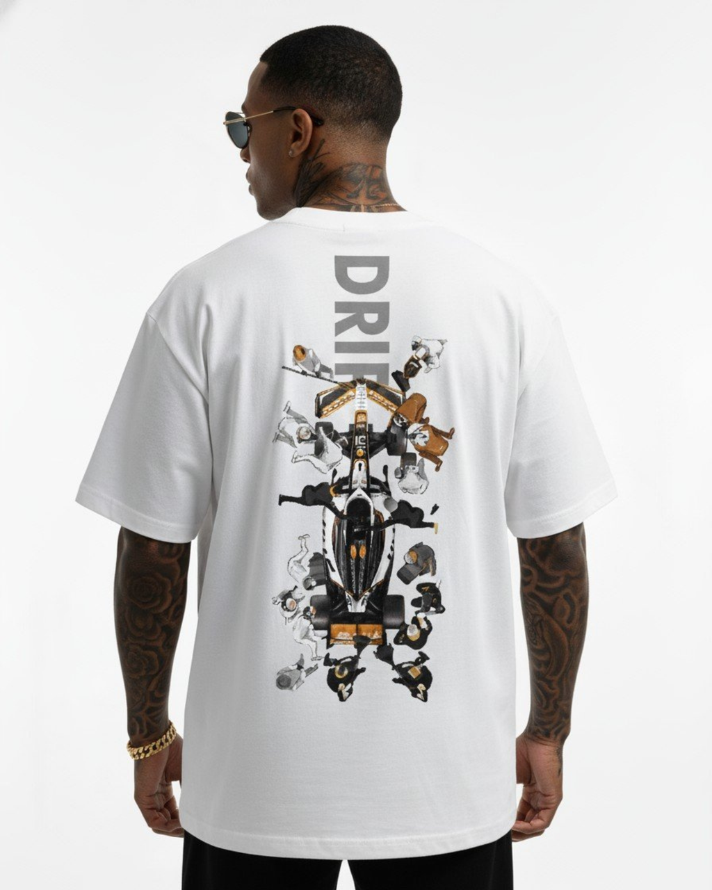 Motorsport Pitstop Oversized T-Shirt White