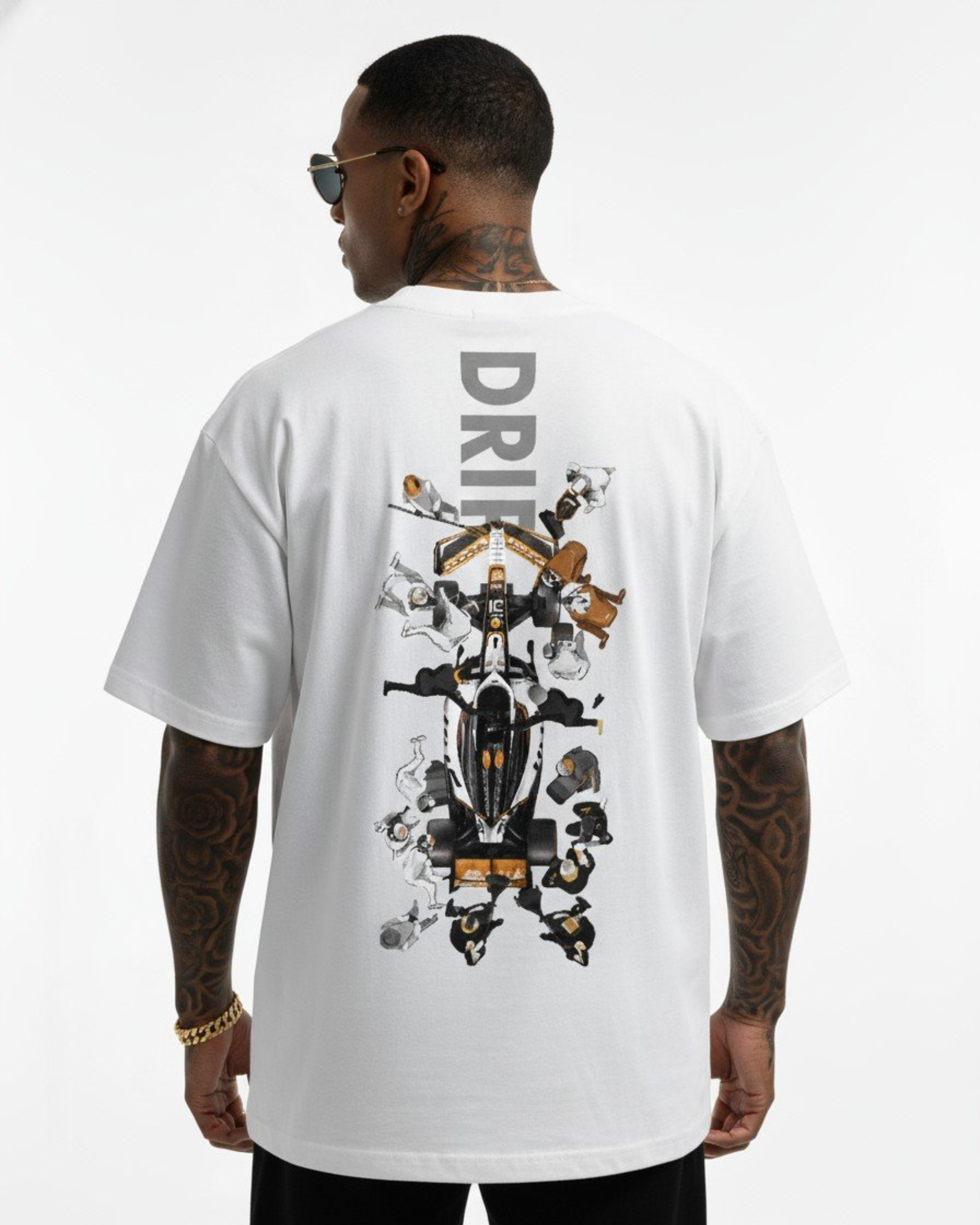 Motorsport Pitstop Oversized T-Shirt White