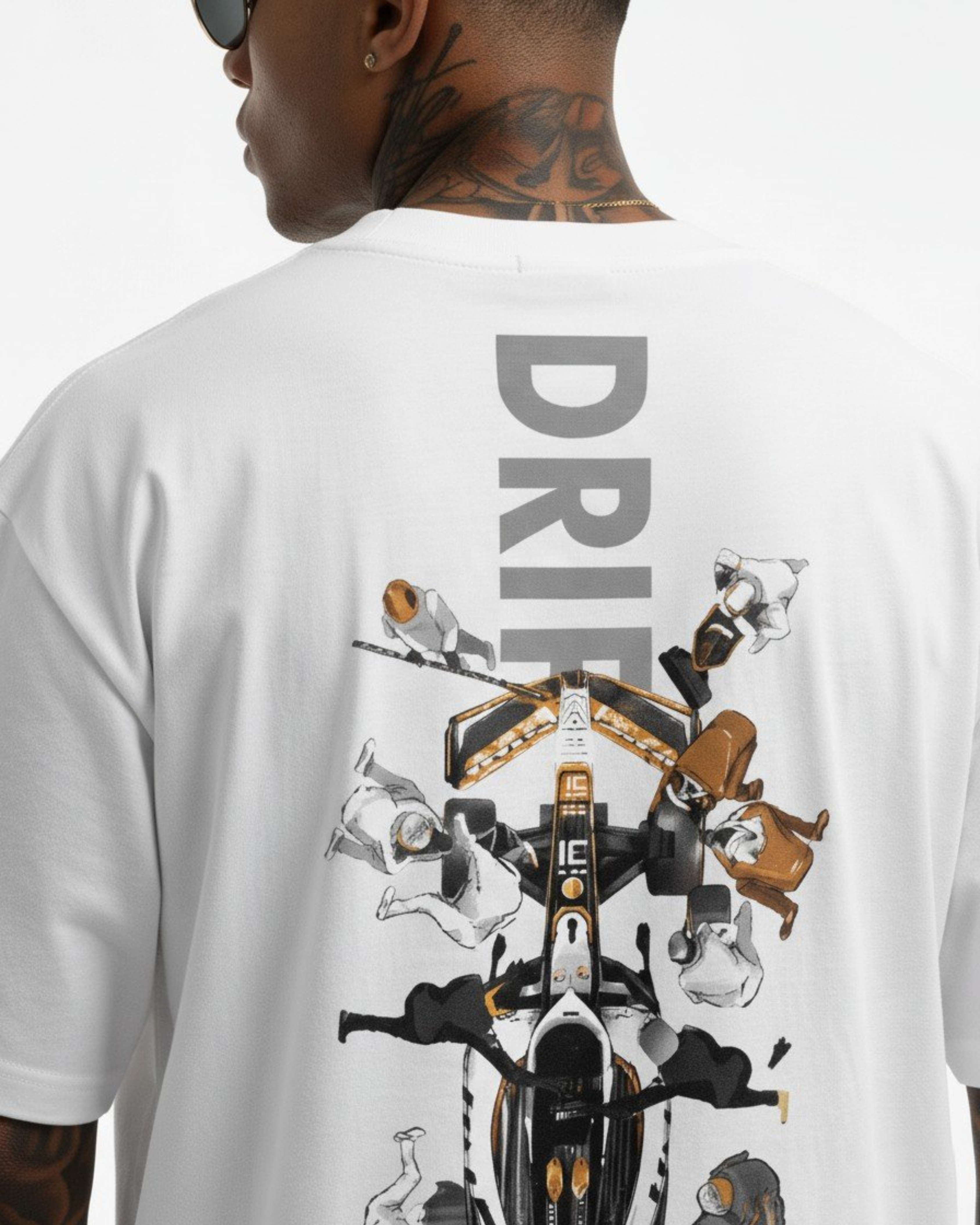 Motorsport Pitstop Oversized T-Shirt White
