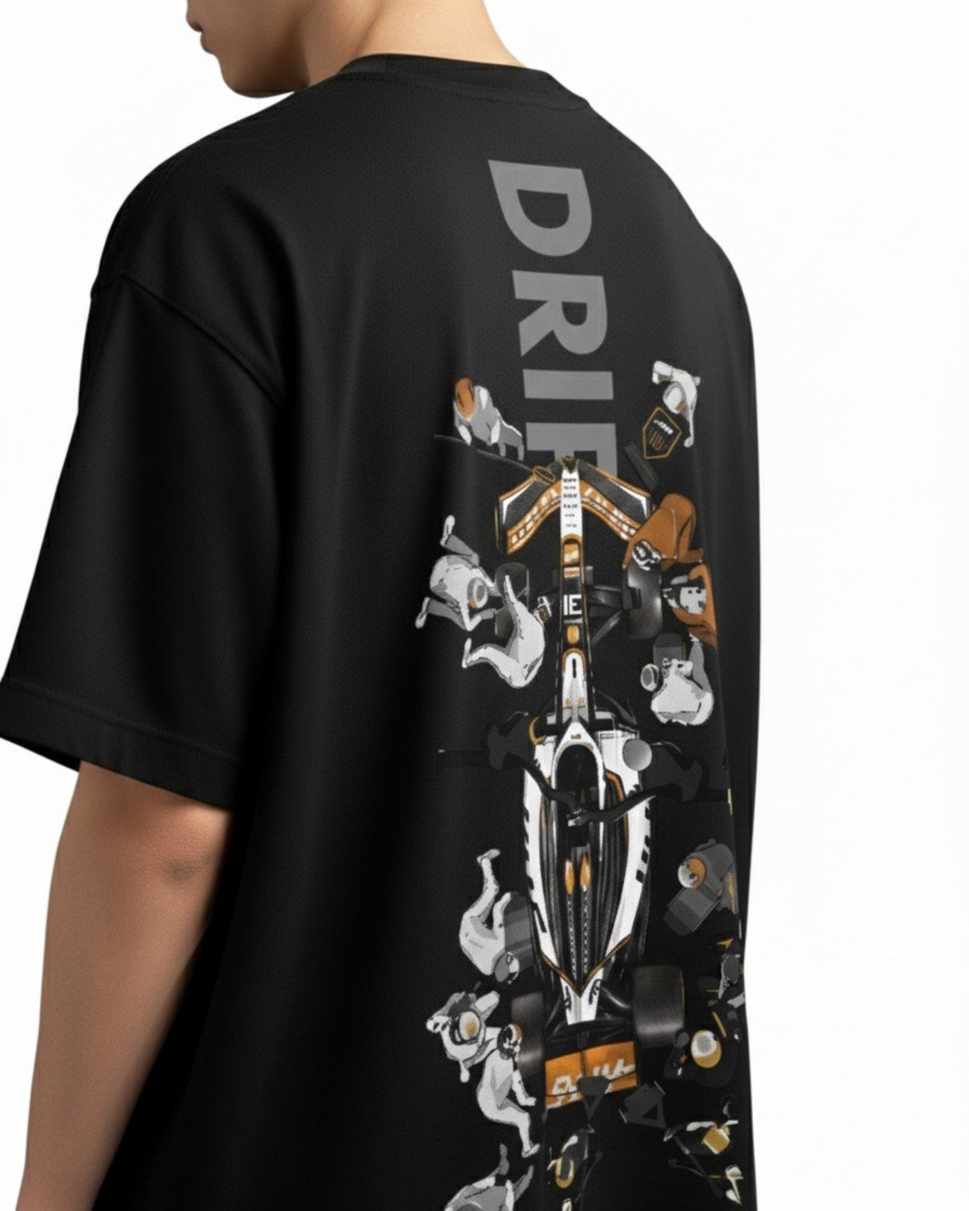 Motorsport Pitstop Oversized T-Shirt Black