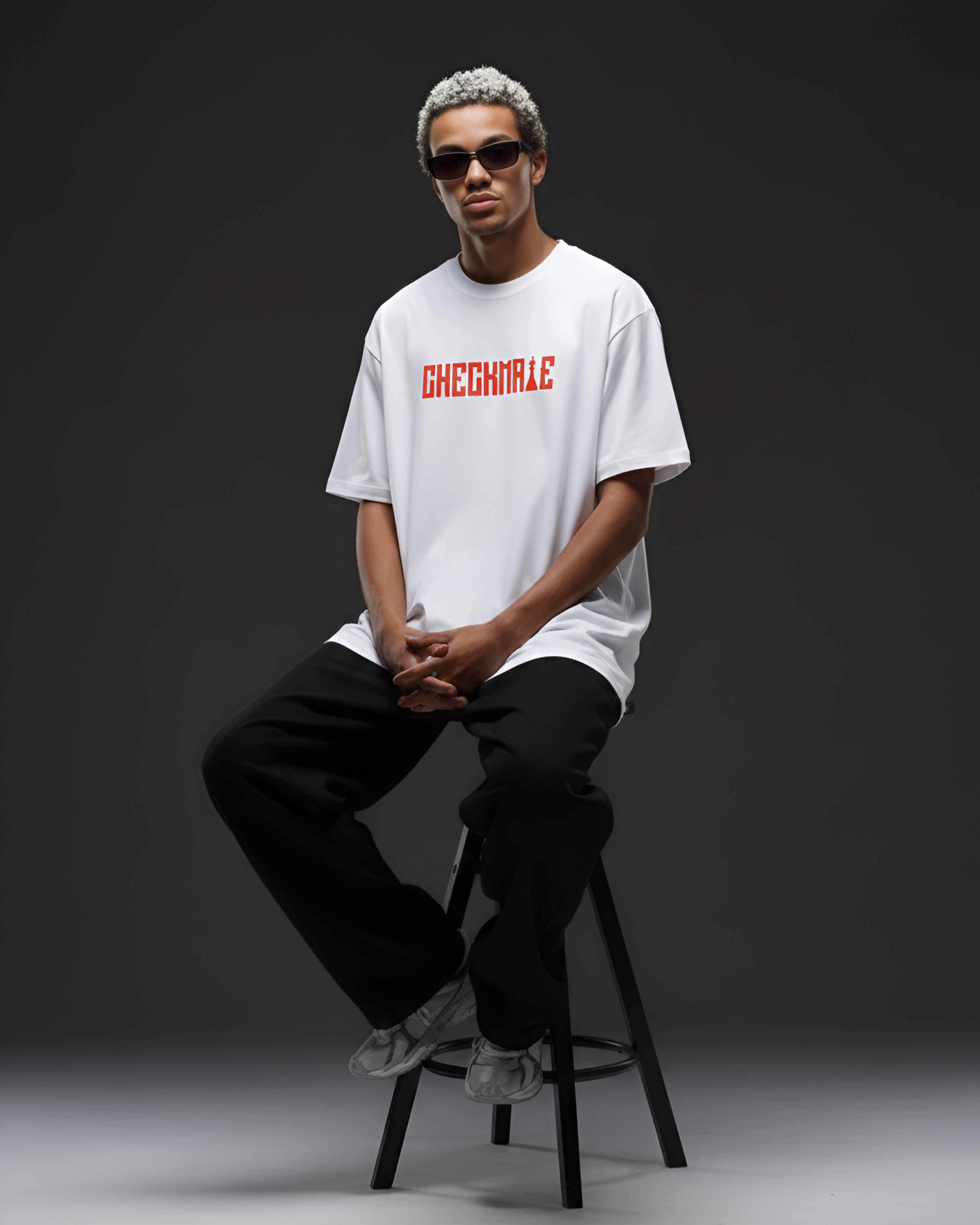 Checkmate White Oversized T-Shirt