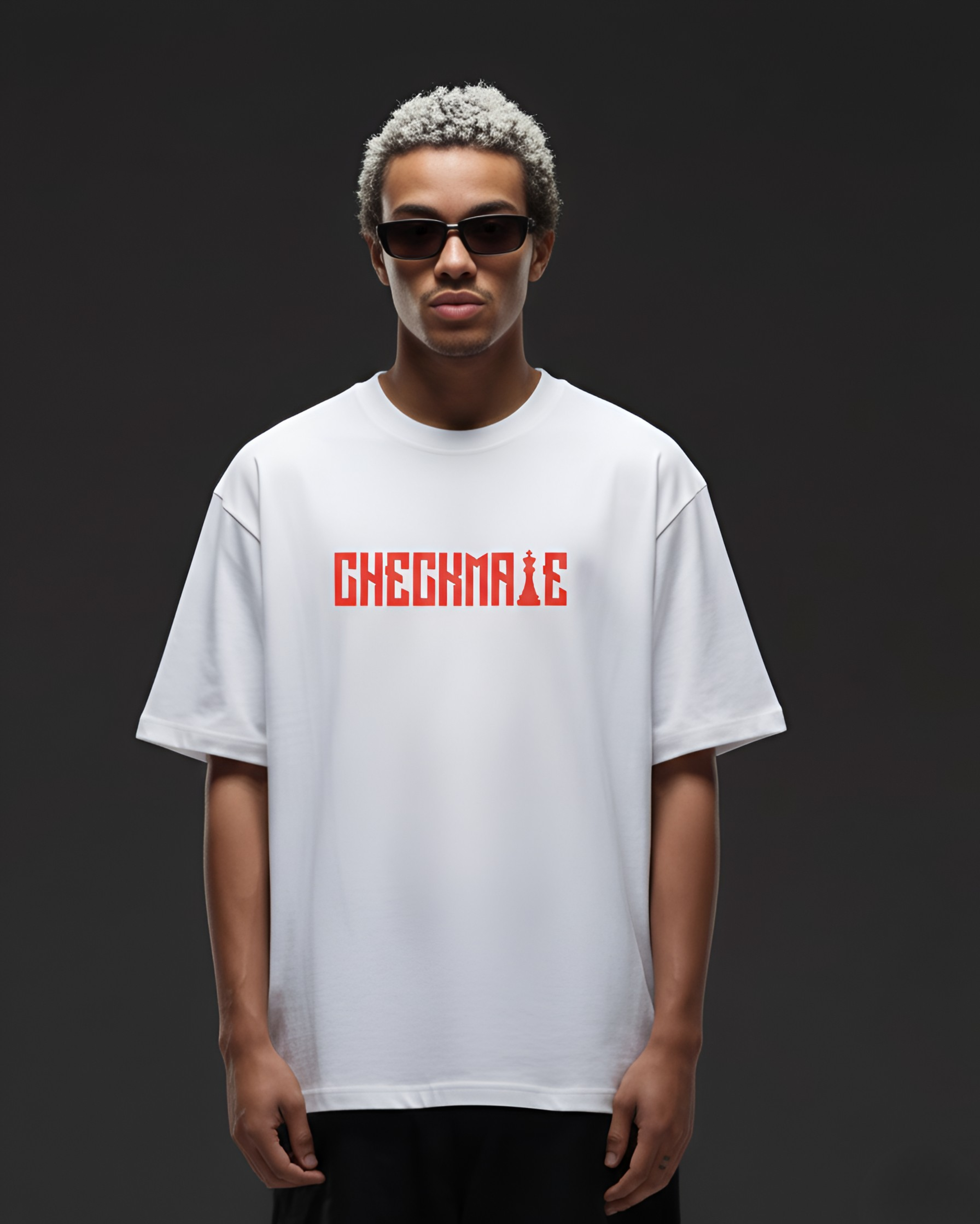 Checkmate White Oversized T-Shirt