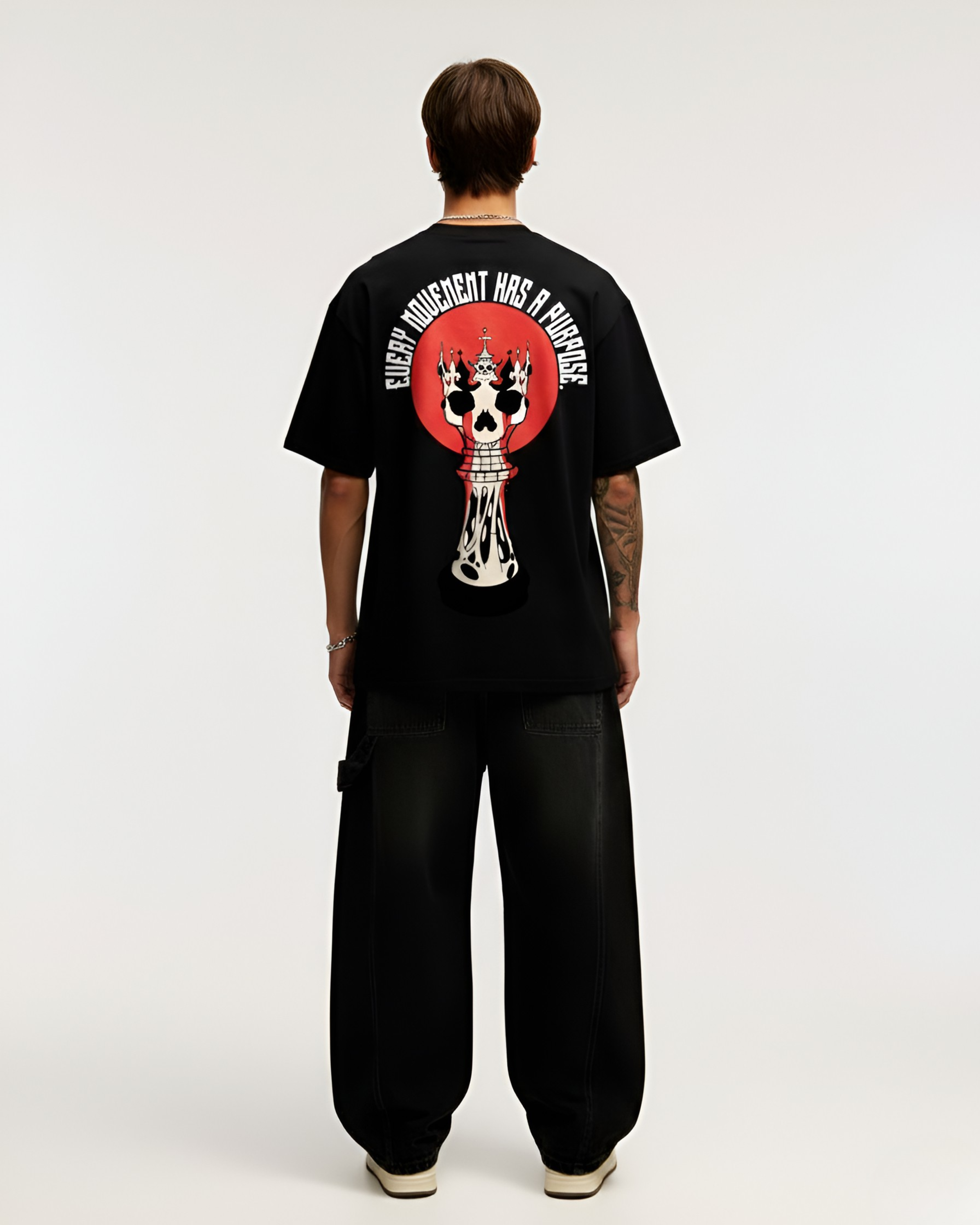 Checkmate Black Oversized T-Shirt