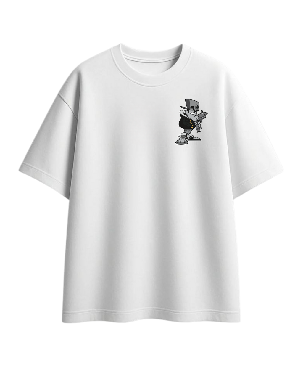 Urban Drips Crew White Oversized T-Shirt