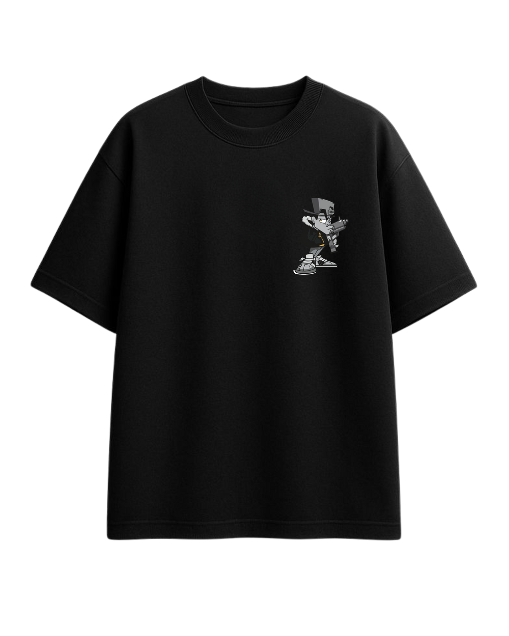 Urban Drips Crew Black Oversized T-Shirt