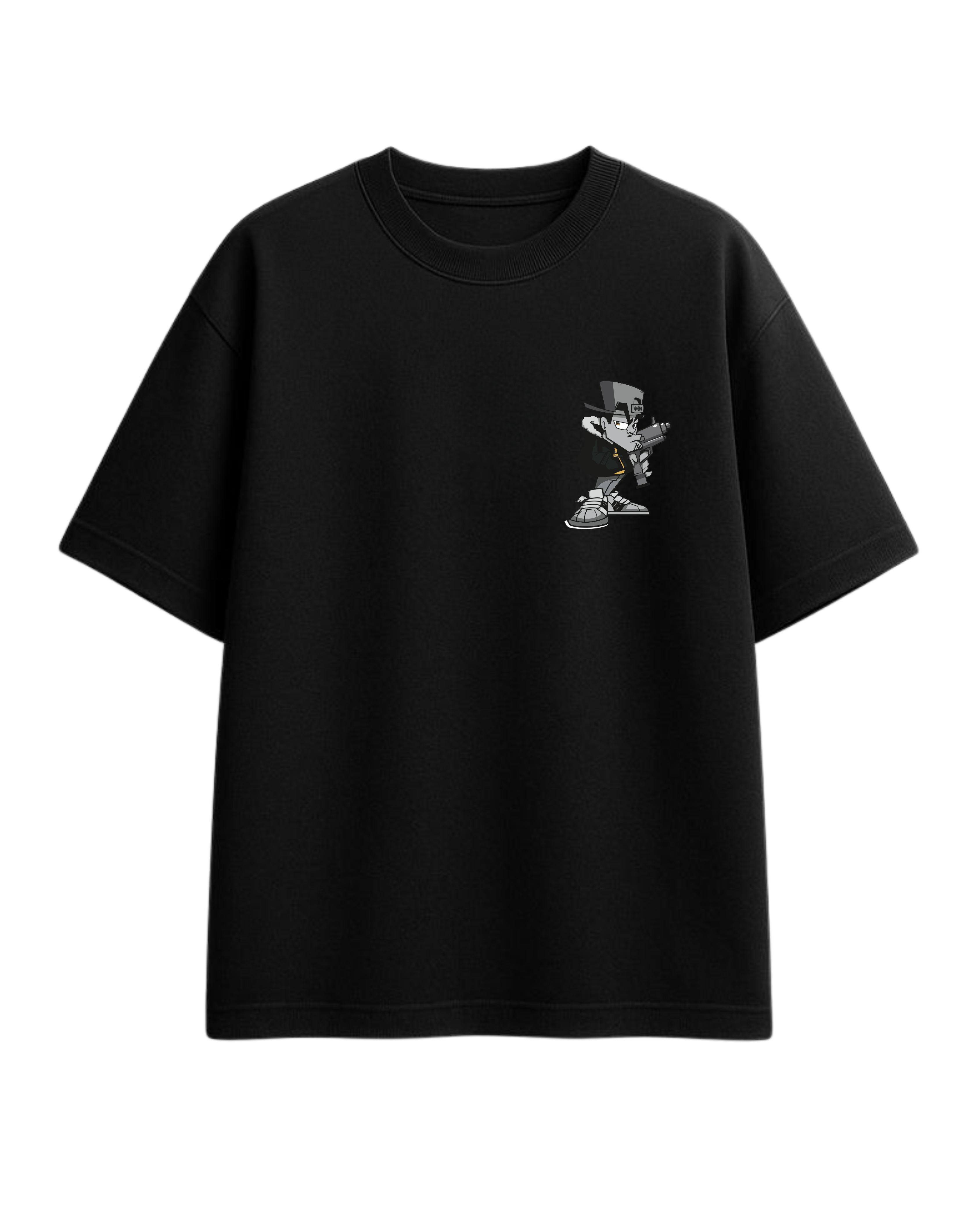 Urban Drips Crew Black Oversized T-Shirt